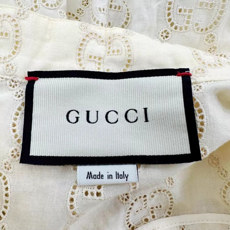 Gucci Gucci Beige hollow jacquard double G embroidery logo dress Size XS / US 0-2 / IT 36-38 - 4 Thumbnail