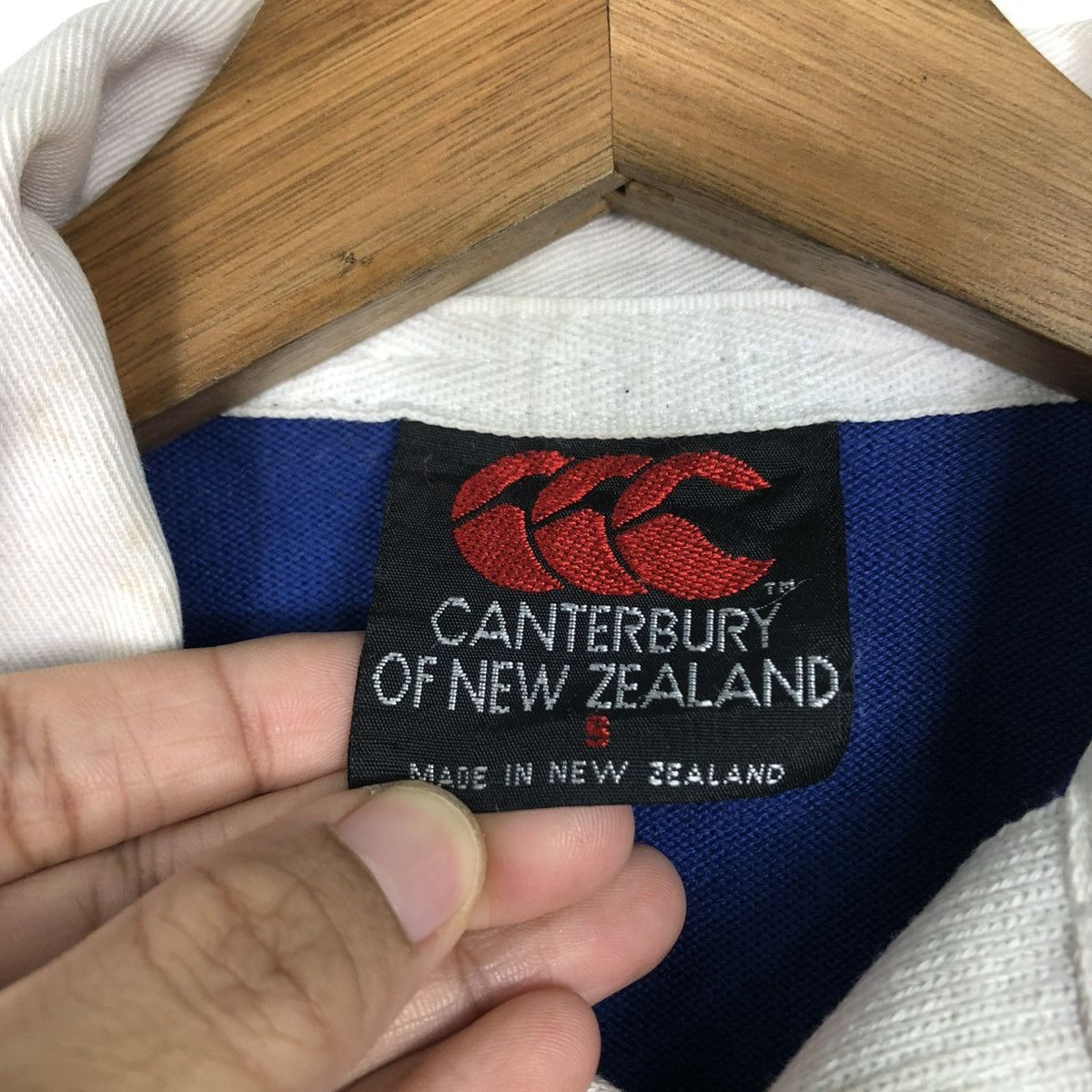 Canterbury of New Zealand 🔥VINTAGE RUGBY COLLAR LONG SLEEVE CANTERBURY OF NEW ZEALAND Size US S / EU 44-46 / 1 - 16 Thumbnail