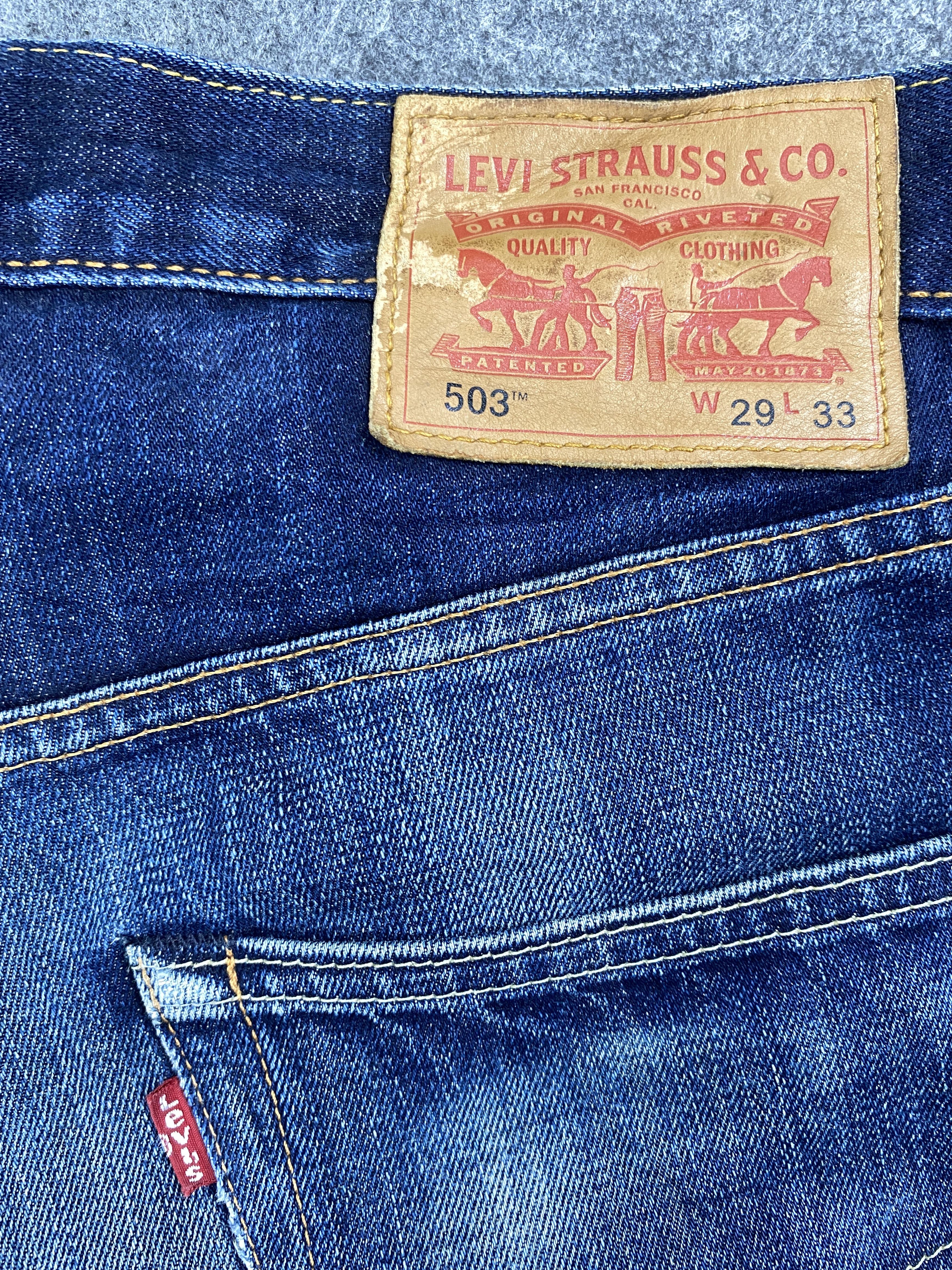 Levi's Dark Blue Distressed Levi's 503 30x27 Denim -SJ059 Size US 30 / EU 46 - 10 Thumbnail