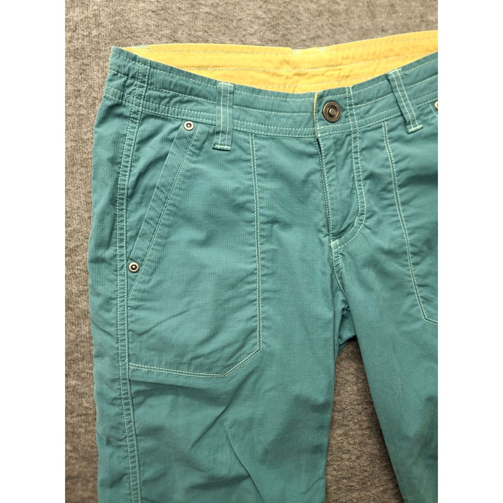 Vintage Kuhl Capri Pants Womens 4x20 Trekr Kapri Regular Fit Outdoors Hiking Stretch Capris Blue 20 in Inseam Ladies Shoes? Size 27" / US 4 / IT 40 - 7 Thumbnail