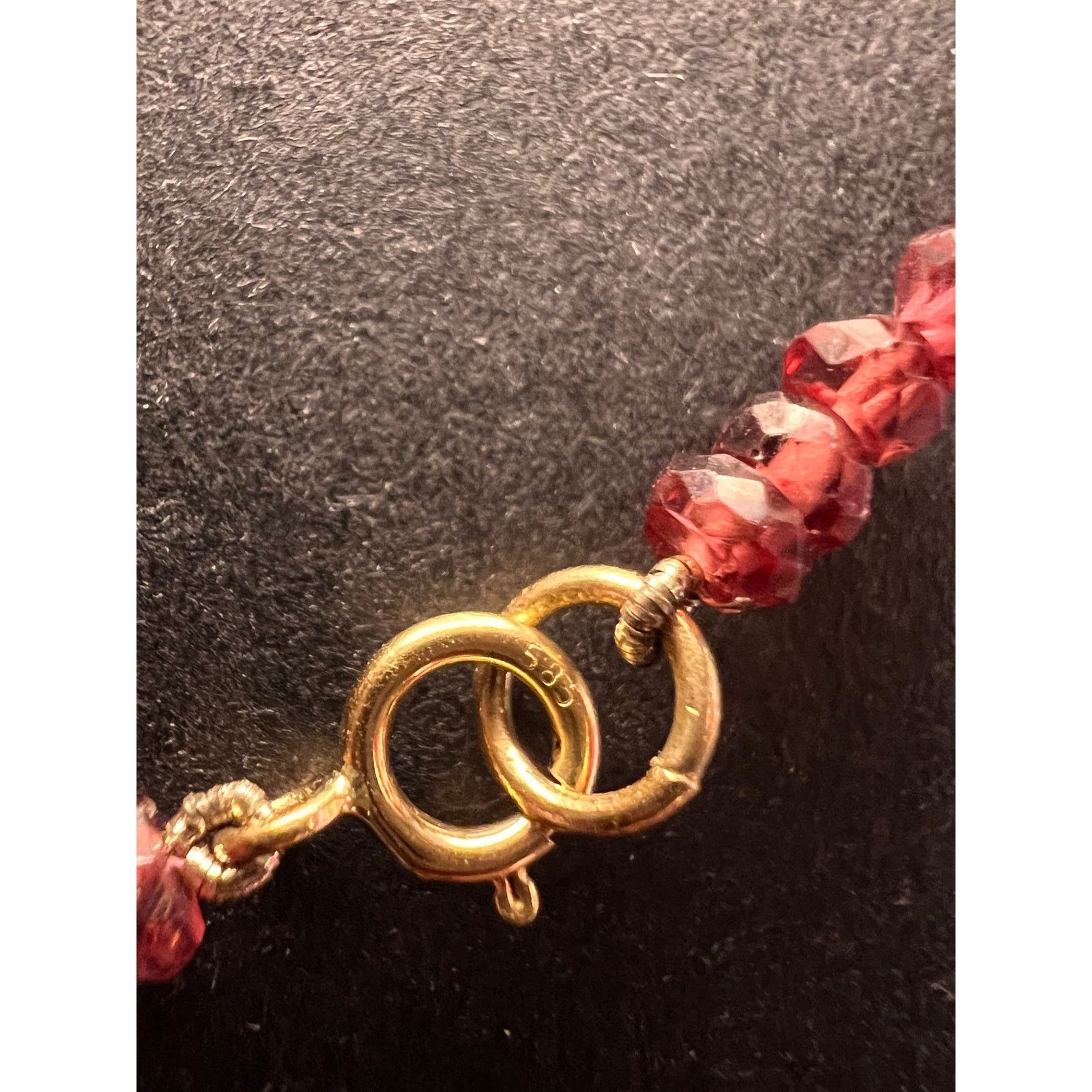 Other 14k gold garnet and pearl station necklace 18 inches Size ONE SIZE - 6 Thumbnail