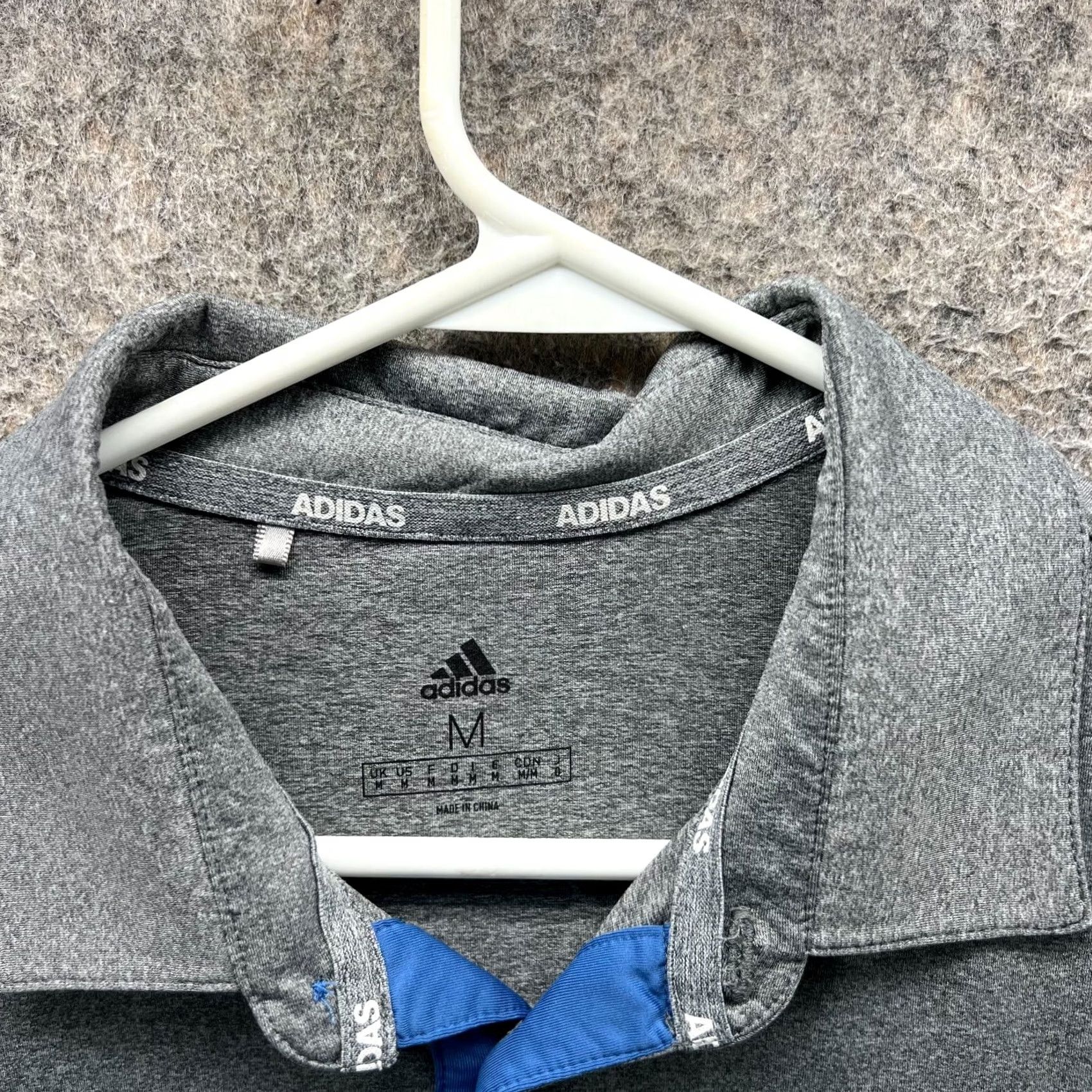 Adidas Adidas Polo Shirt Mens Medium Gray Blue Knit Golf Golfer Athletic Preppy Trefoil Shirt Polo Short Sleeve Casual Activewear Size US M / EU 48-50 / 2 - 5 Thumbnail