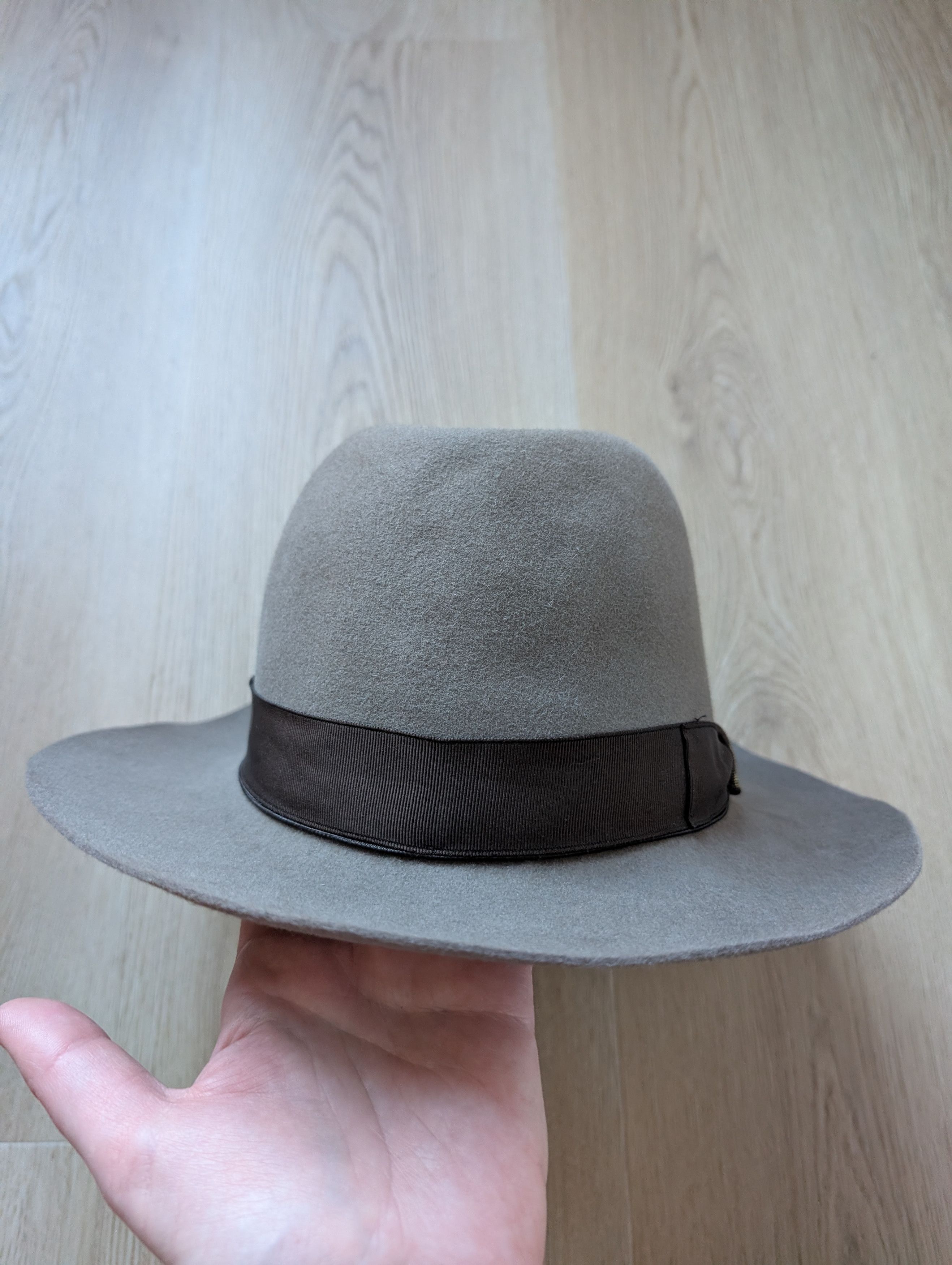 Borsalino Borsalino Italy Men's Classic Grey Fedora Fur Felt Hat Sz 58 Size ONE SIZE - 5 Thumbnail