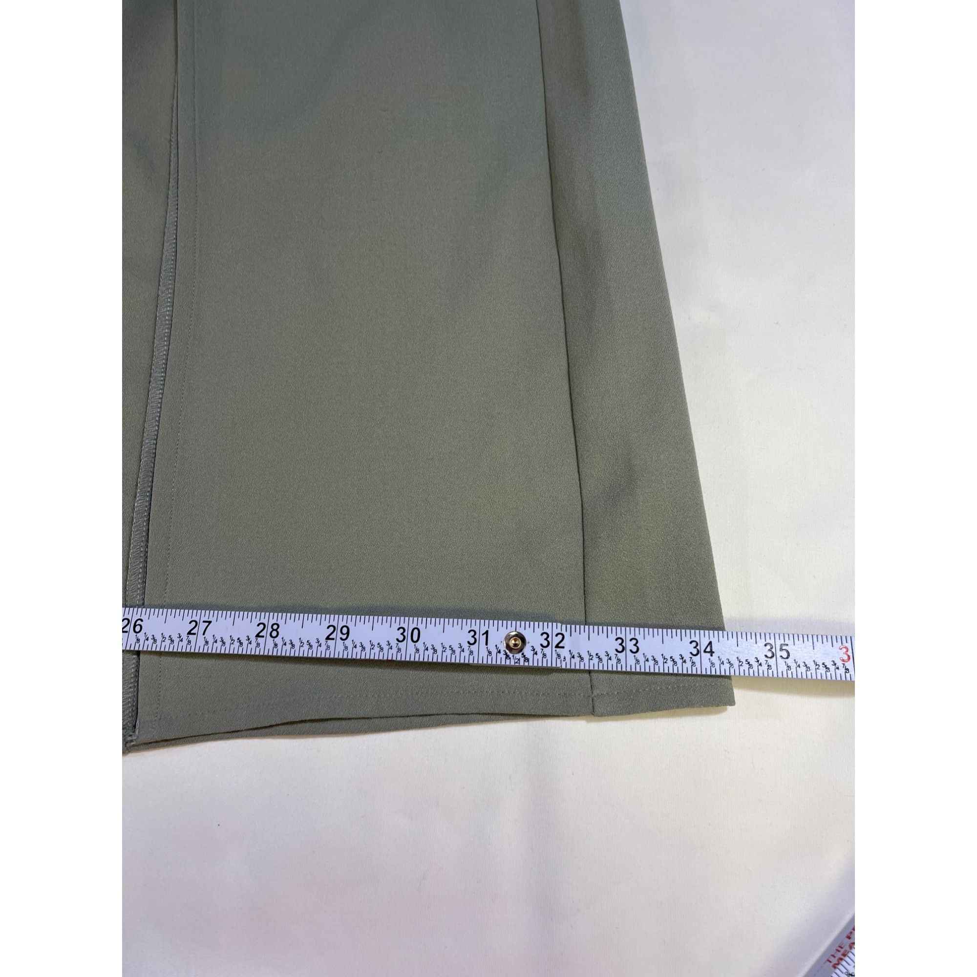 Other Abercrombie and Fitch womens sage green High-Waist Midi Skir Size 38" / US 16 / IT 52 - 10 Thumbnail