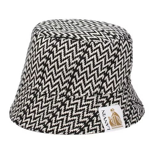 image of Lanvin Ob1O1E0424 Size: 56 Hat In Black / White in Black/White, Men's