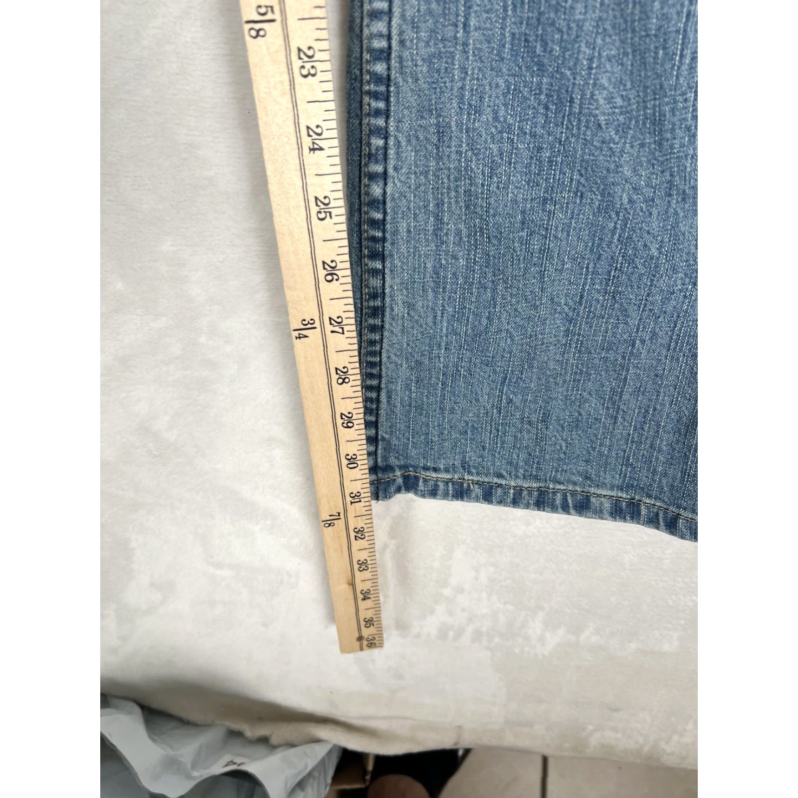 Levi's Levi Strauss Signature Jeans Women's 32x30 Bootcut Low Slim Denim Blue Size 24" / US 00 / IT 34 - 3 Thumbnail
