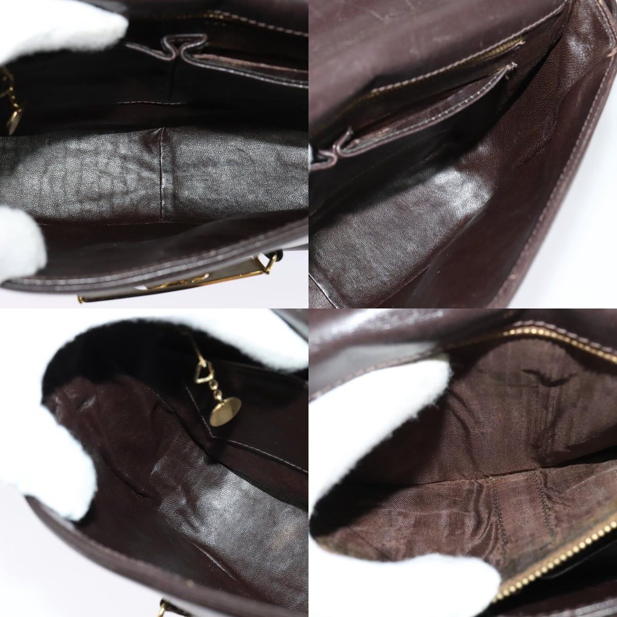 Celine CELINE Horse Carriage Shoulder Bag Leather Brown Gold Size ONE SIZE - 12 Thumbnail