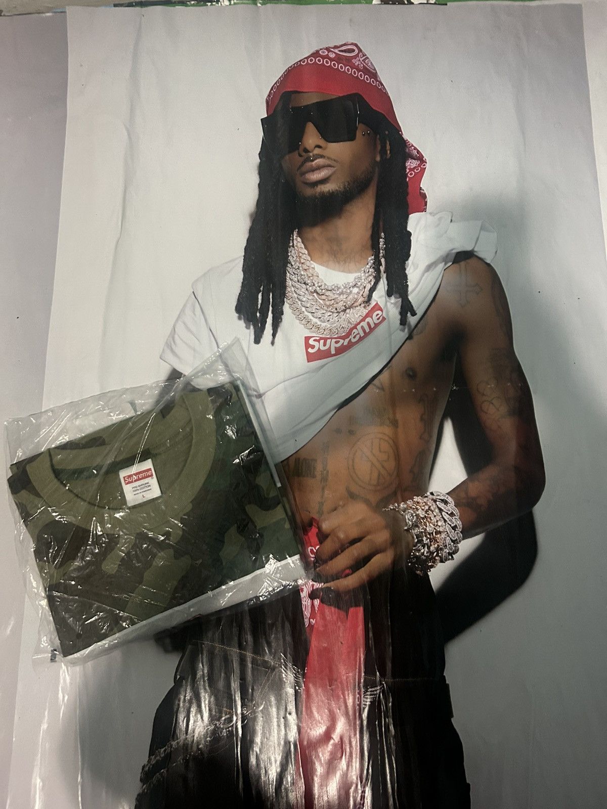 Supreme Supreme Playboi Carti photo tee w poster Size US L / EU 52-54 / 3 - 3 Thumbnail