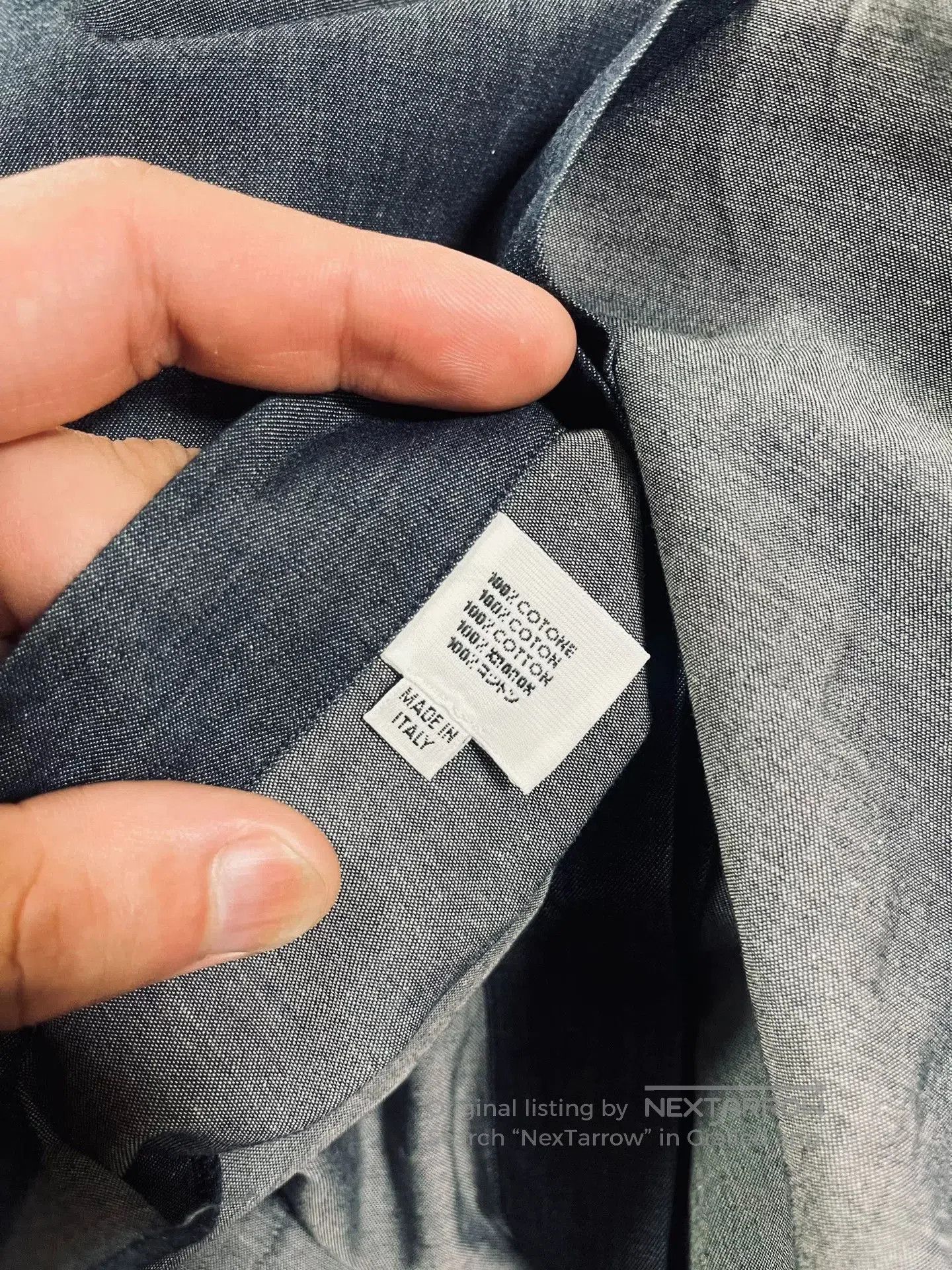 Cruciani Cruciani French Collar Denim Shirt. Size US M / EU 48-50 / 2 - 5 Thumbnail