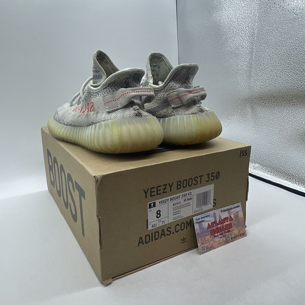 Adidas Yeezy boost 350 blue tint Size US 8 / EU 41 - 4 Thumbnail