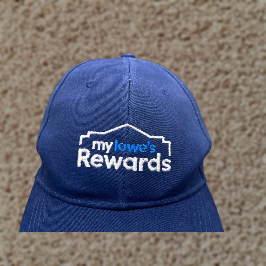 Vintage Lowe's Hat Cap Strap Back Adult One Size Blue Cotton Twill Baseball Cap Home Improvement Shirt? Size ONE SIZE - 1 Thumbnail