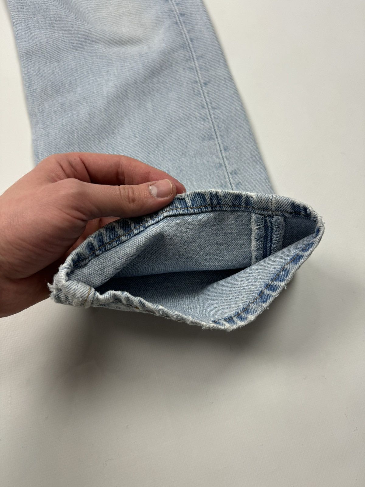 Levi's 1990's Vintage Levi's 501 USA Washed Distressed Blue Button Size US 32 / EU 48 - 12 Thumbnail