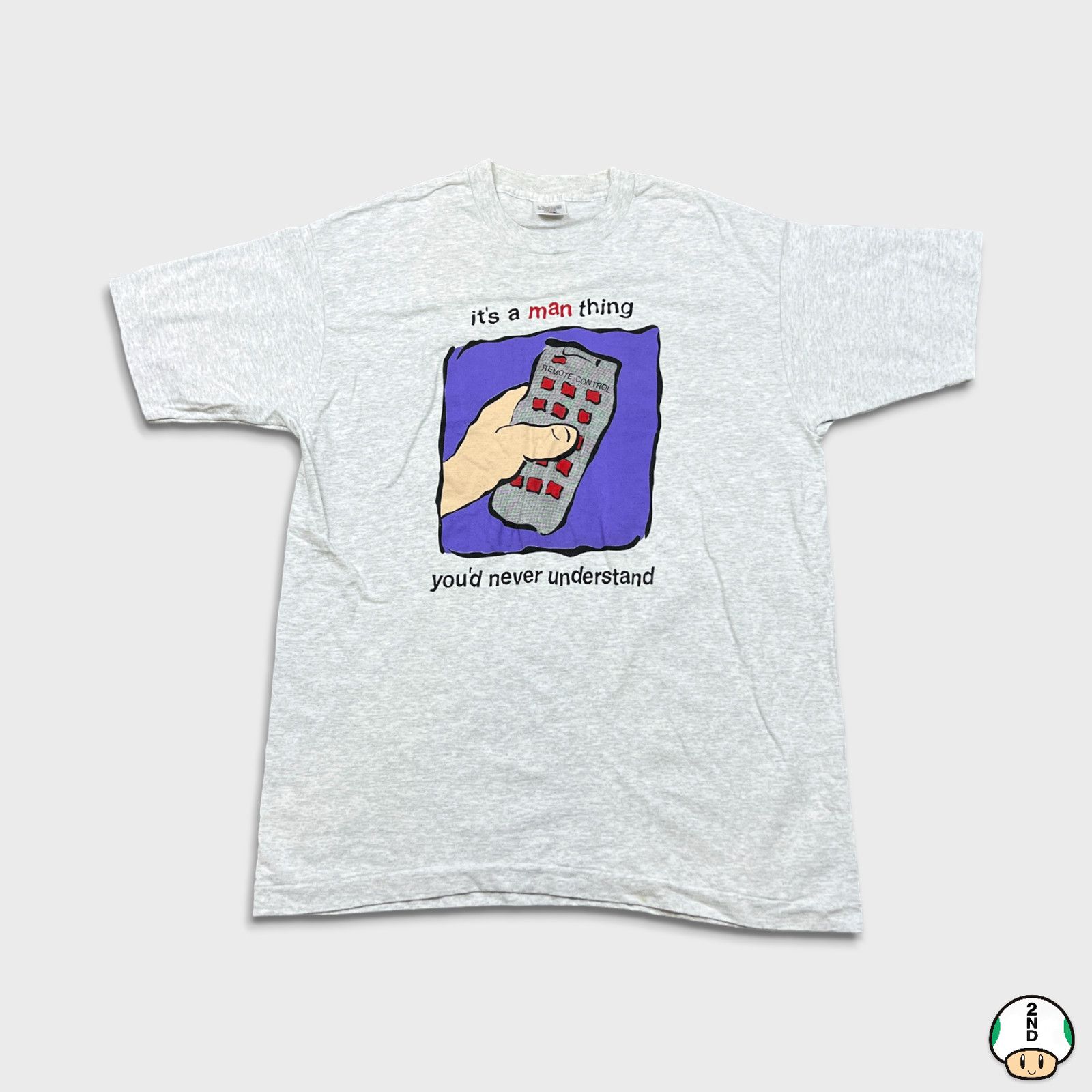Fruit Of The Loom × Vintage Vintage 90s A Man Thing T Shirt XL Funny TV Short Sleeve Tee Size US XL / EU 56 / 4 - 1 Thumbnail