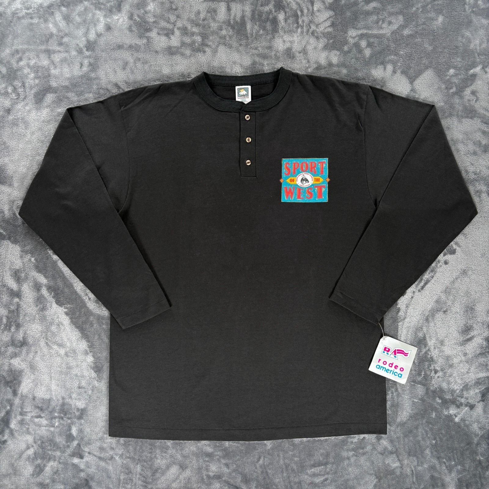 Anvil 1993 Rodeo America Shirt Men XL Long Sleeve Made In USA NWT Size US XL / EU 56 / 4 - 2 Thumbnail