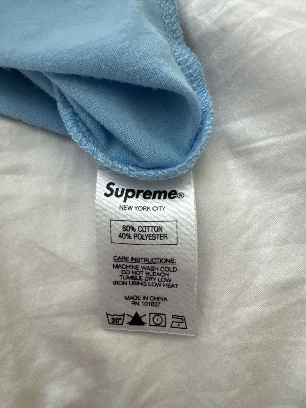 Supreme Light blue supreme, striped T-shirt Size US M / EU 48-50 / 2 - 4 Thumbnail