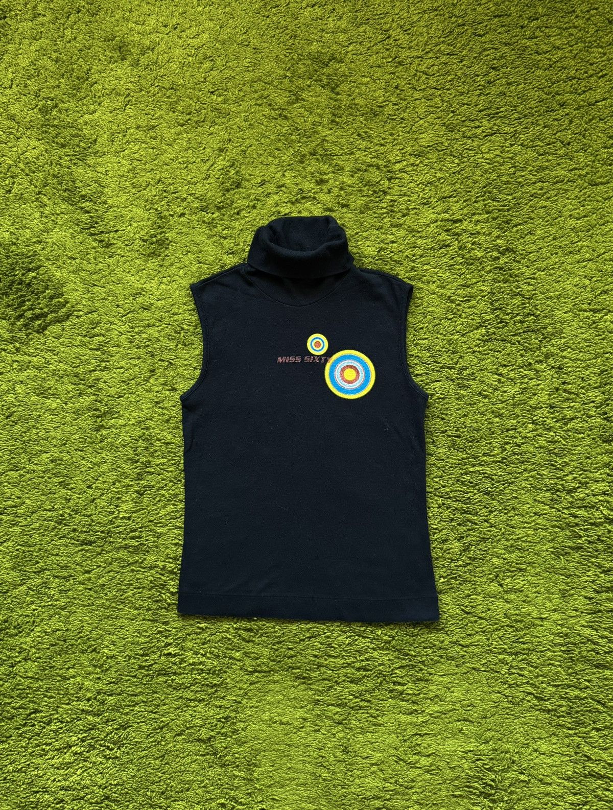 Miss Sixty Miss Sixty 2000s vintage Y2K centre logo turtleneck tank top Size L / US 10 / IT 46 - 1 Thumbnail