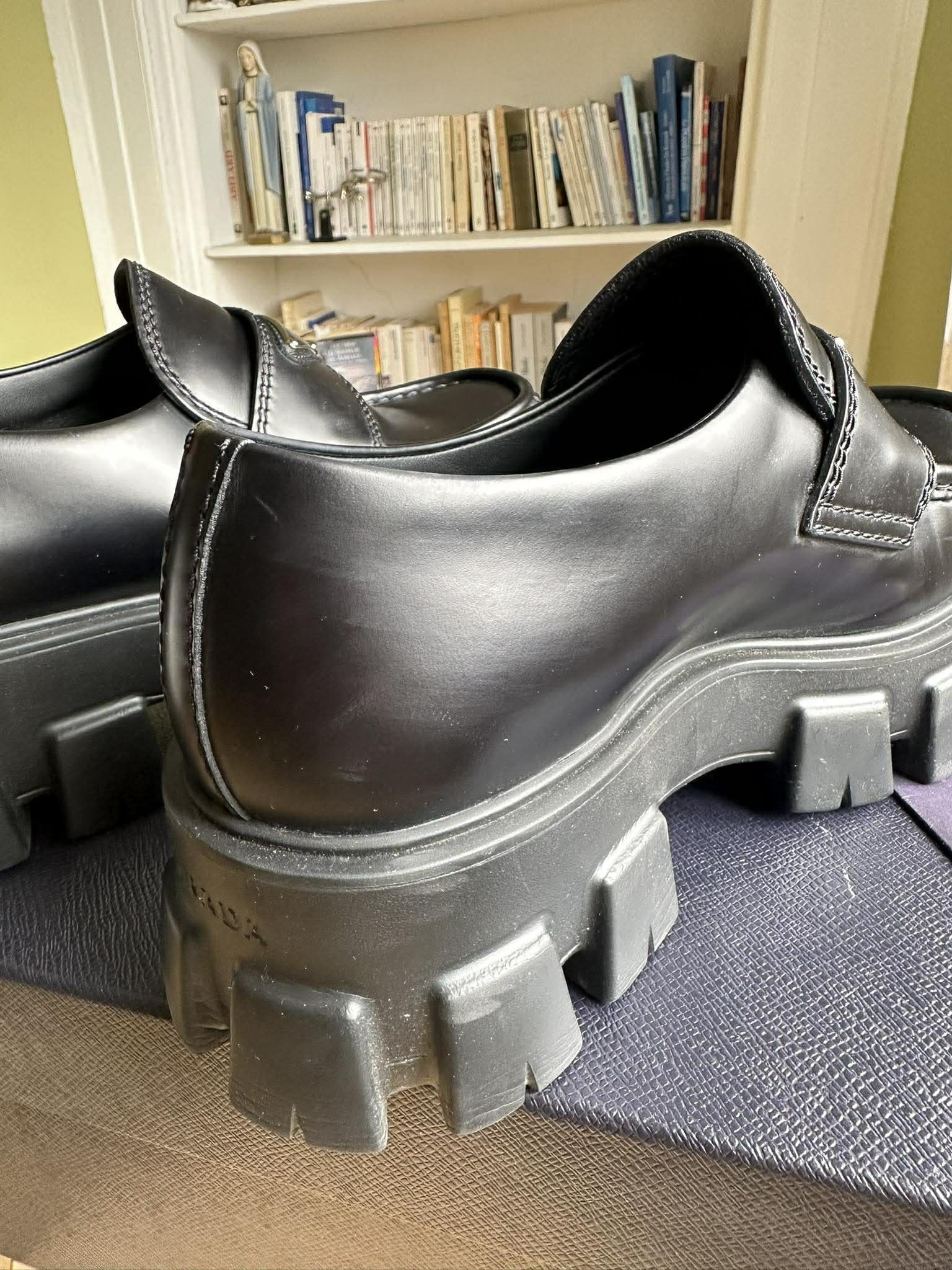 Prada Prada Monolith Brushed Leather Loafers Size US 7.5 / EU 40-41 - 9 Thumbnail