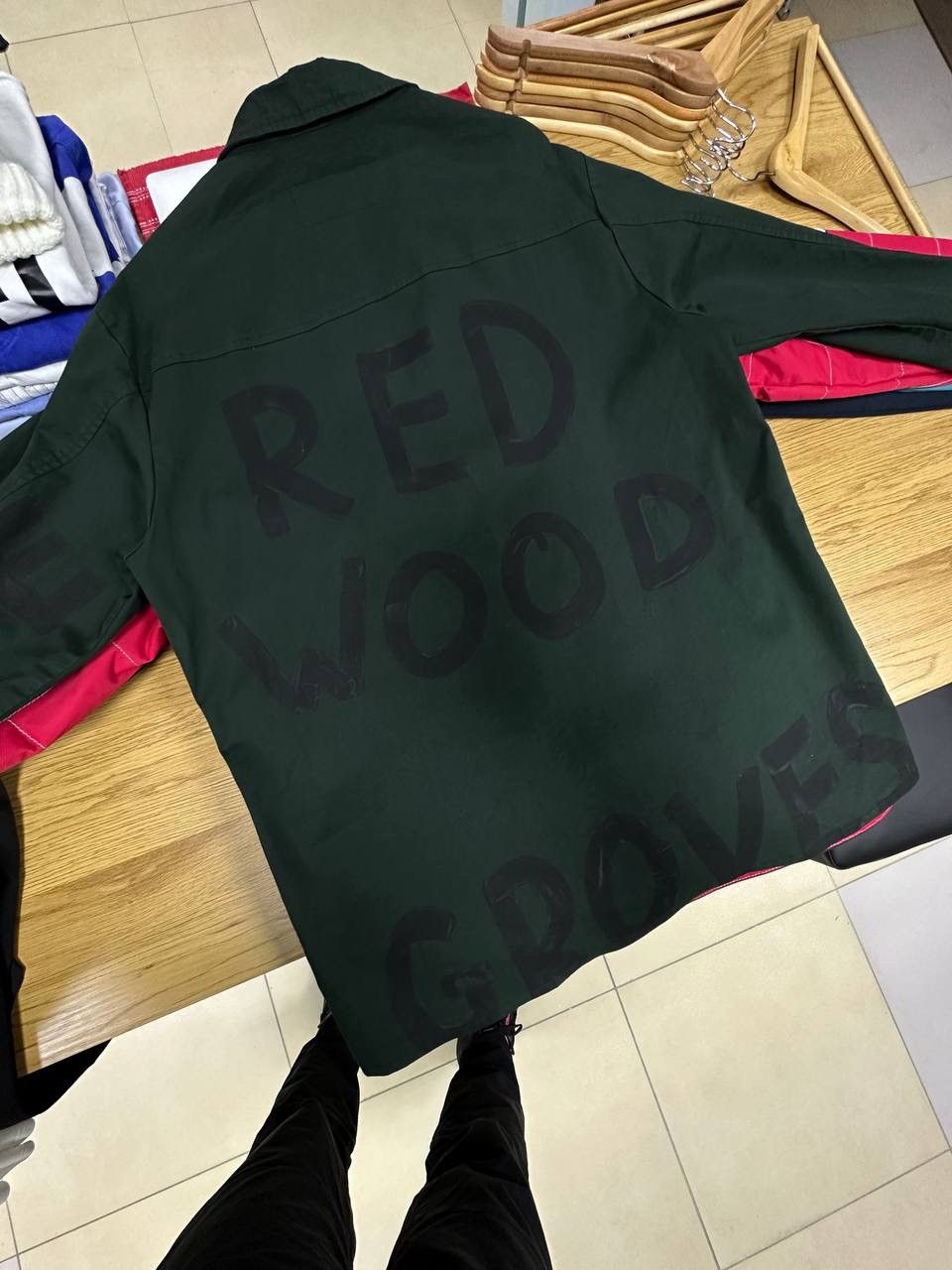 Rundholz × Vintage Vintage Rundholz DIP Green Print Long Shirt Big Logo Size US M / EU 48-50 / 2 - 16 Thumbnail