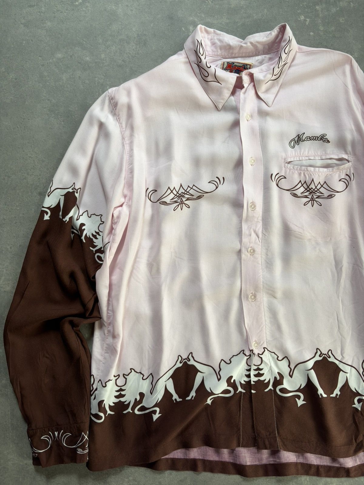 Mambo Mambo Long Sleeve Printed Devil Woman Cowboy Western Shirt L Size US L / EU 52-54 / 3 - 3 Thumbnail