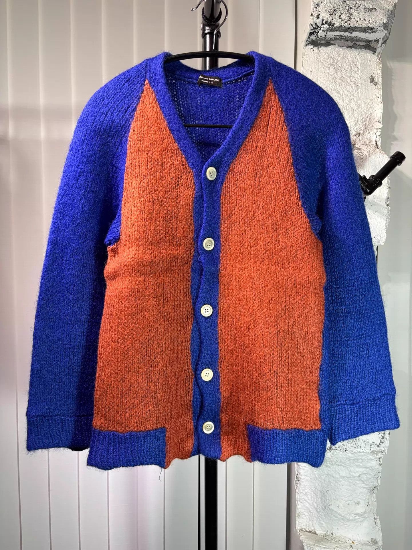 Comme des Garcons CDG 1999 AW Mohair Colorblocked Cardi Size US M / EU 48-50 / 2 - 1 Thumbnail