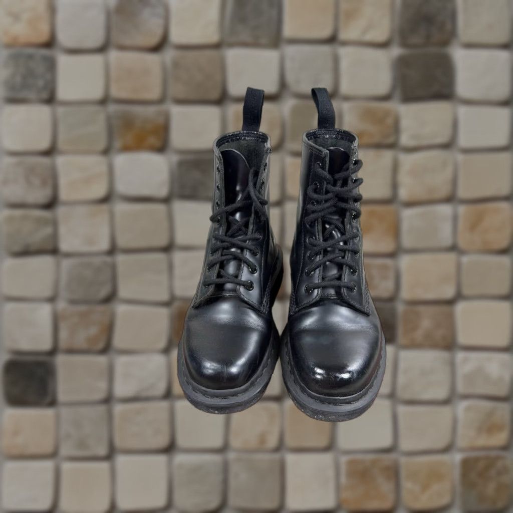 Dr. Martens Dr Martens 1460 Mono Boots Womens Size 5 US Black Leather Work Soft Toe Ankle Combat Boot Size US 5 / IT 35 - 1 Thumbnail