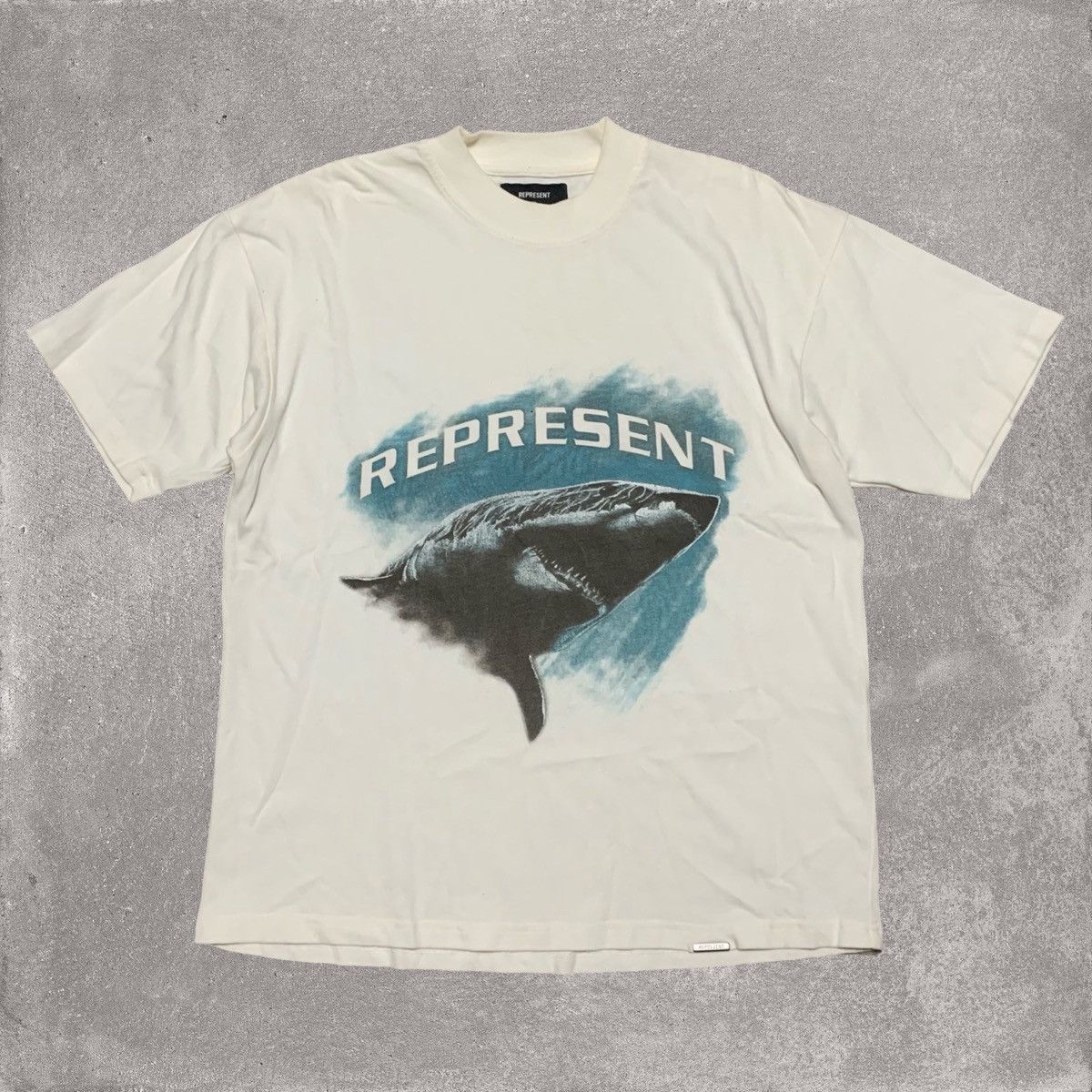 Represent Clo. Represent XS Shark Graphic Flat White Tee Size US XS / EU 42 / 0 - 1 Thumbnail