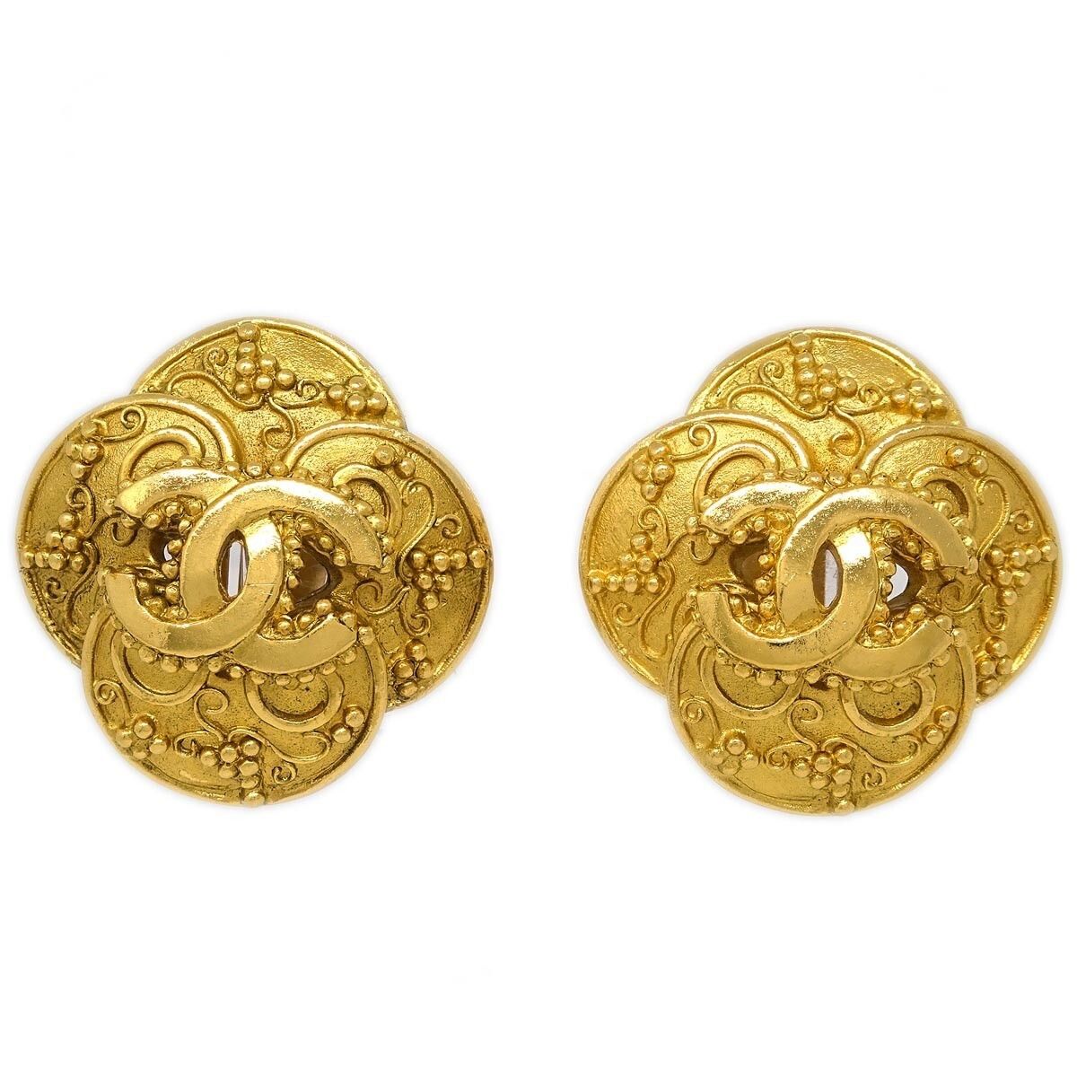 Chanel Chanel Clover Round Clip-On Metal Size ONE SIZE - 1 Thumbnail