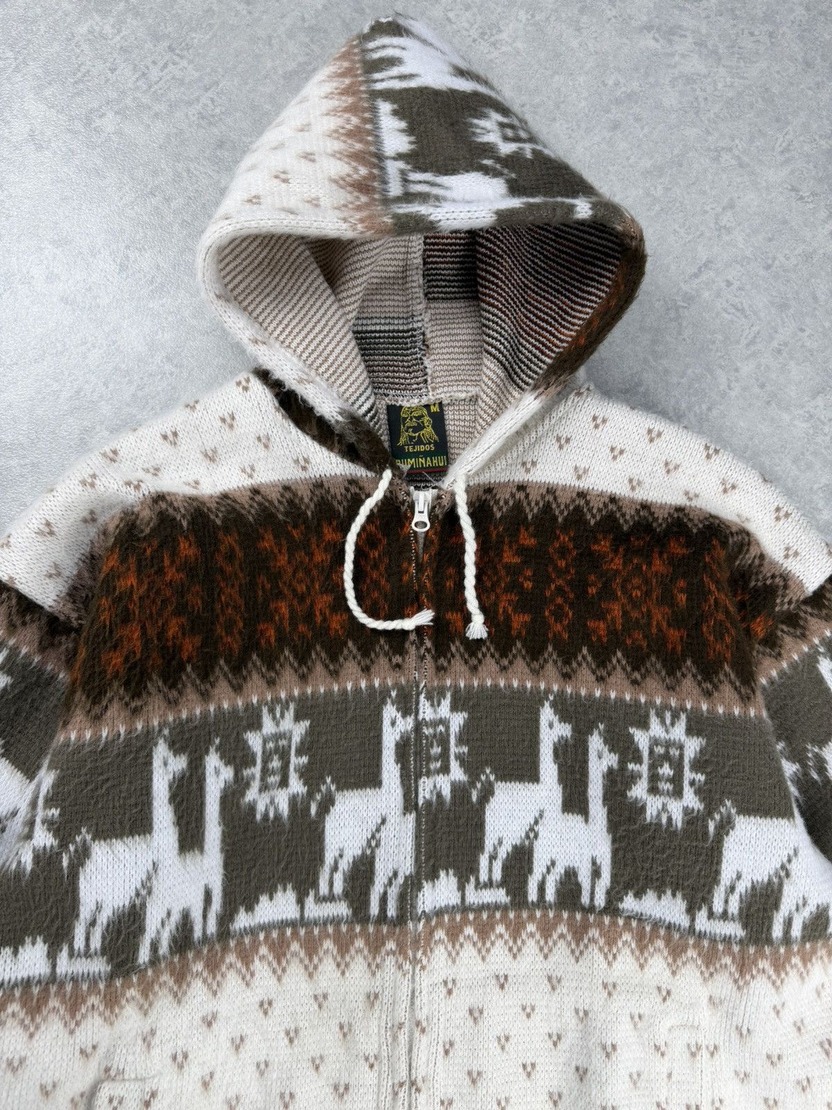 Other Tejidos Ruminahui Ecuador Llama Pattern Wool Hoodie M Size US M / EU 48-50 / 2 - 5 Thumbnail