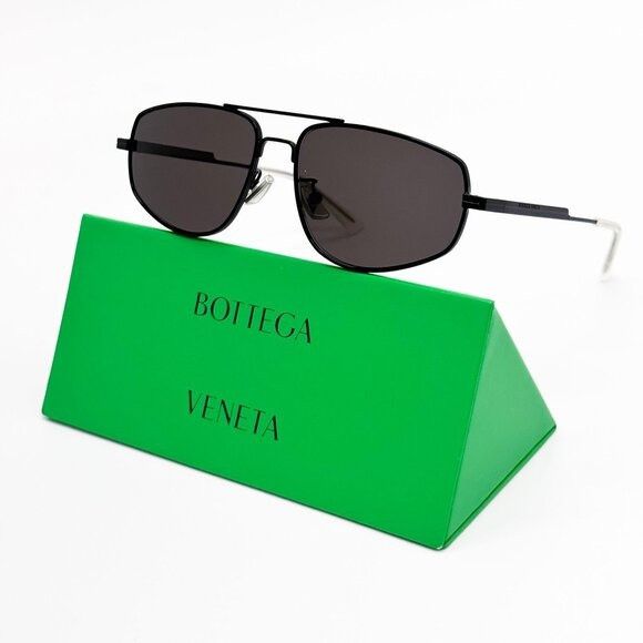 Bottega Veneta NEW BOTTEGA VENETA SUNGLASSES BV1125S 001 AVIATOR BLACK UNIS Size ONE SIZE - 1 Thumbnail