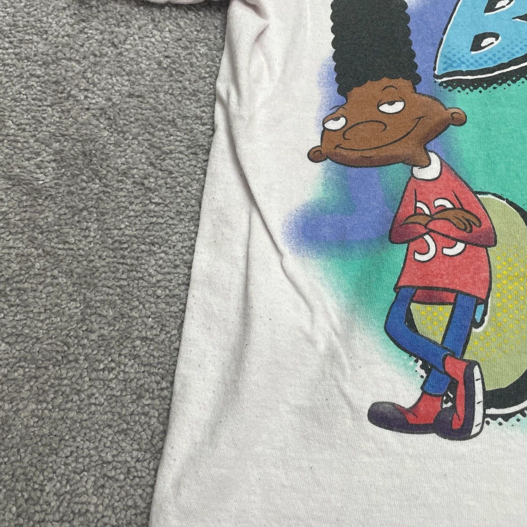 Nickelodeon VINTAGE Nickelodeon Hey Arnold Bro It Out T-Shirt Women M White Graphic 90s Cartoon Retro Shirt Size M / US 6-8 / IT 42-44 - 6 Thumbnail