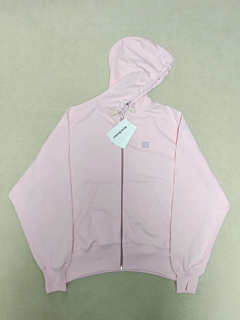 Acne Studios Acne StudiosSolid zip-up drawstring hooded sweatshirt with Size US S / EU 44-46 / 1 - 1 Thumbnail