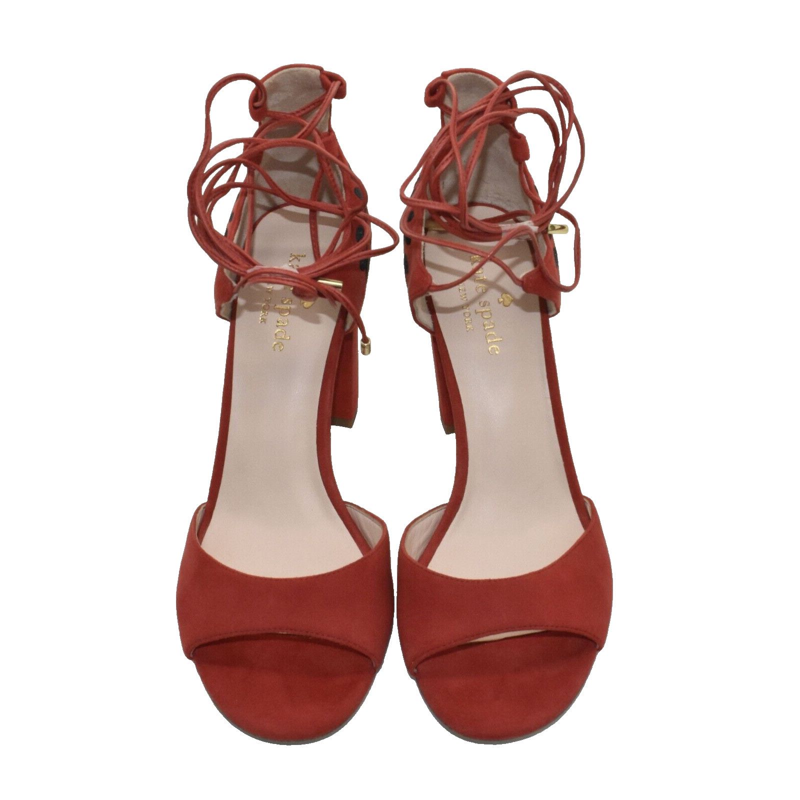 Kate Spade NWOB KATE SPADE Suede Accent Tie Block Heel Sandals Size 7 M Size US 7 / IT 37 - 5 Thumbnail