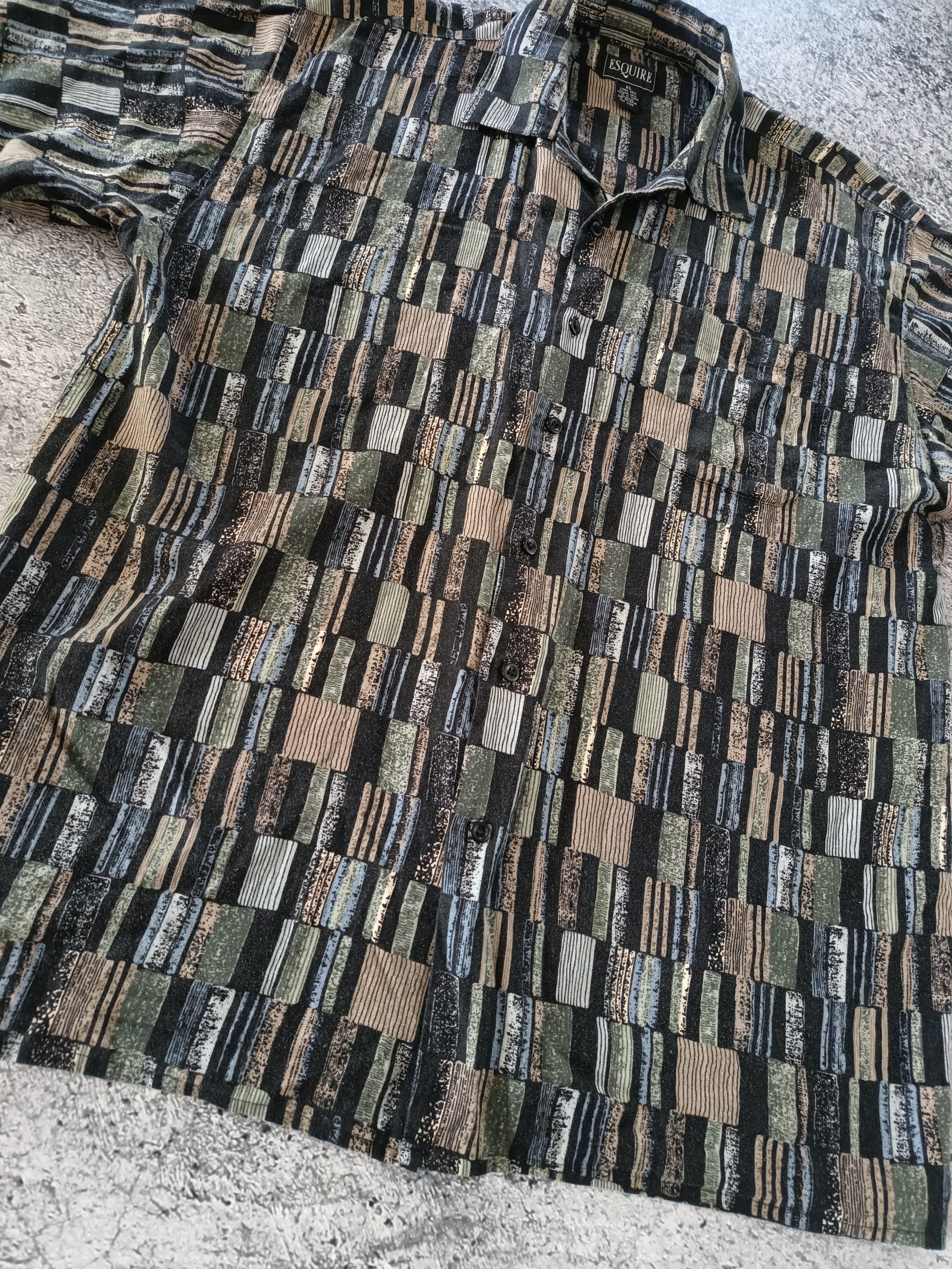 Vintage Vintage 90s abstrack linen rayon shirt Size US XL / EU 56 / 4 - 2 Thumbnail