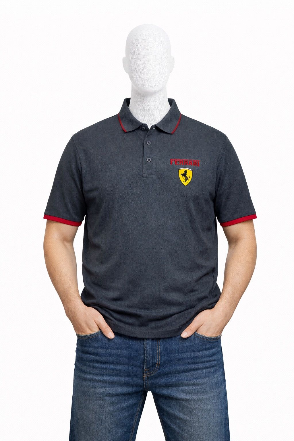 Ferrari Ferrari Vintage Racing Polo Shirt F1 Michael Shumacher Size US L / EU 52-54 / 3 - 1 Thumbnail