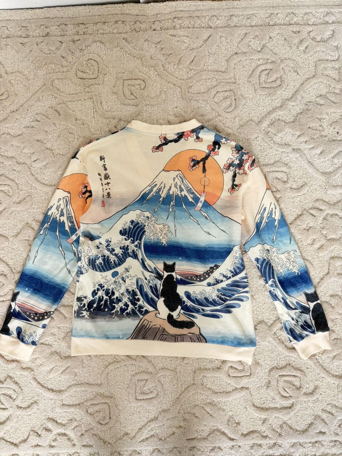 Vintage Vincent Painting Ocean Artwork Cardigan Size US L / EU 52-54 / 3 - 3 Thumbnail