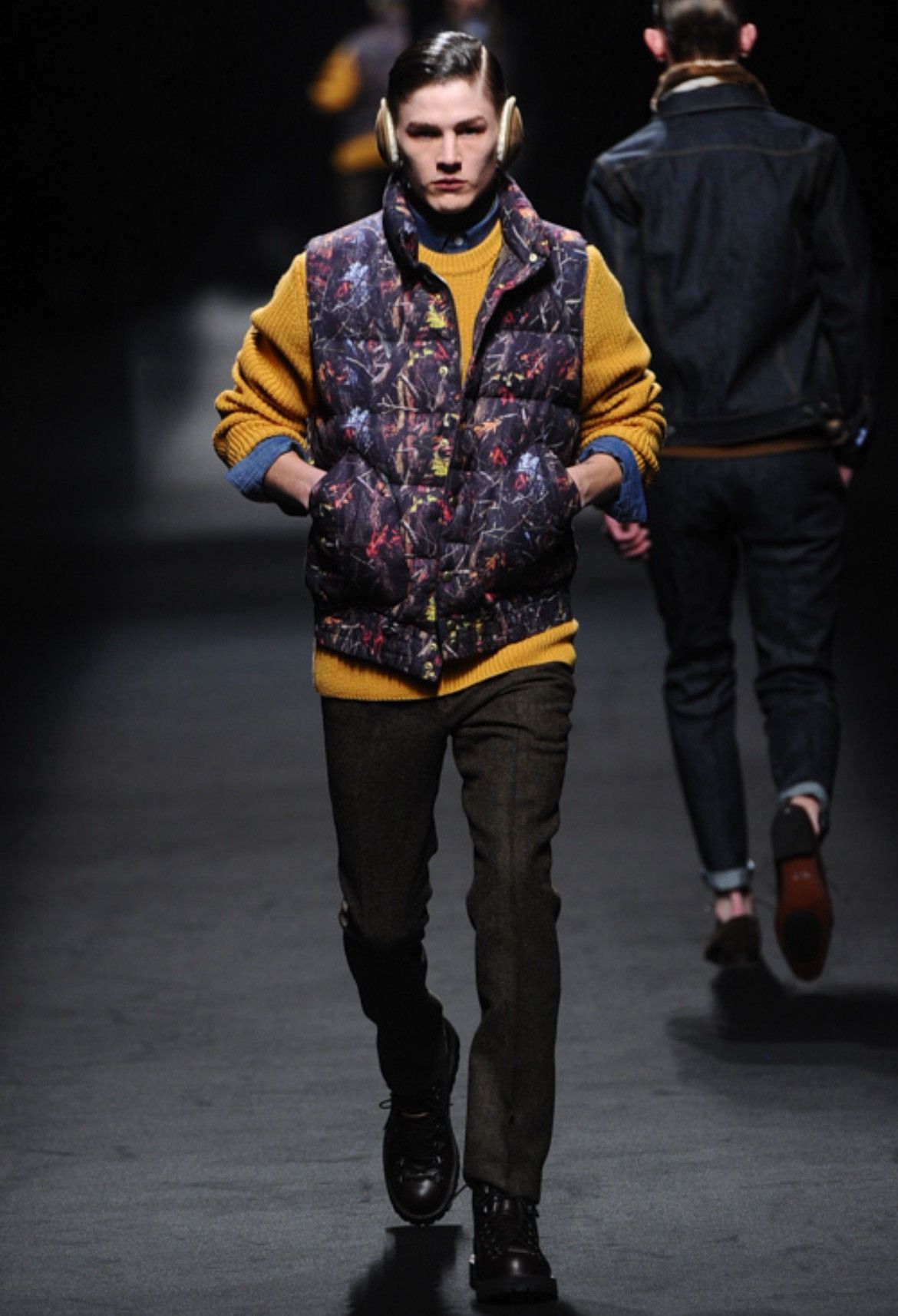Mr. Gentleman × PHENOMENON FW14 Cableknit Mustard Sweater Size US L / EU 52-54 / 3 - 1 Thumbnail