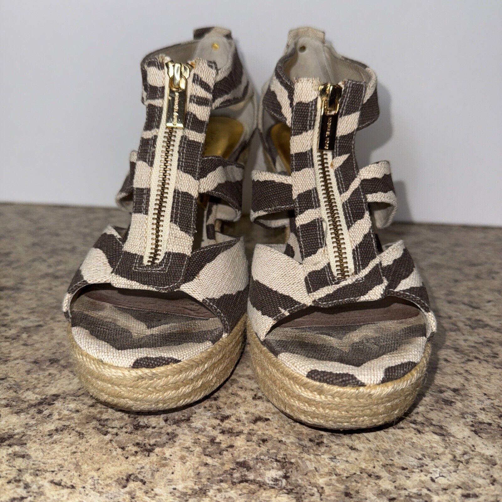 Michael Kors Michael Kors Size 7.5M Berkley Espadrille Wedge Sandal 4" Size US 7.5 / IT 37.5 - 5 Thumbnail