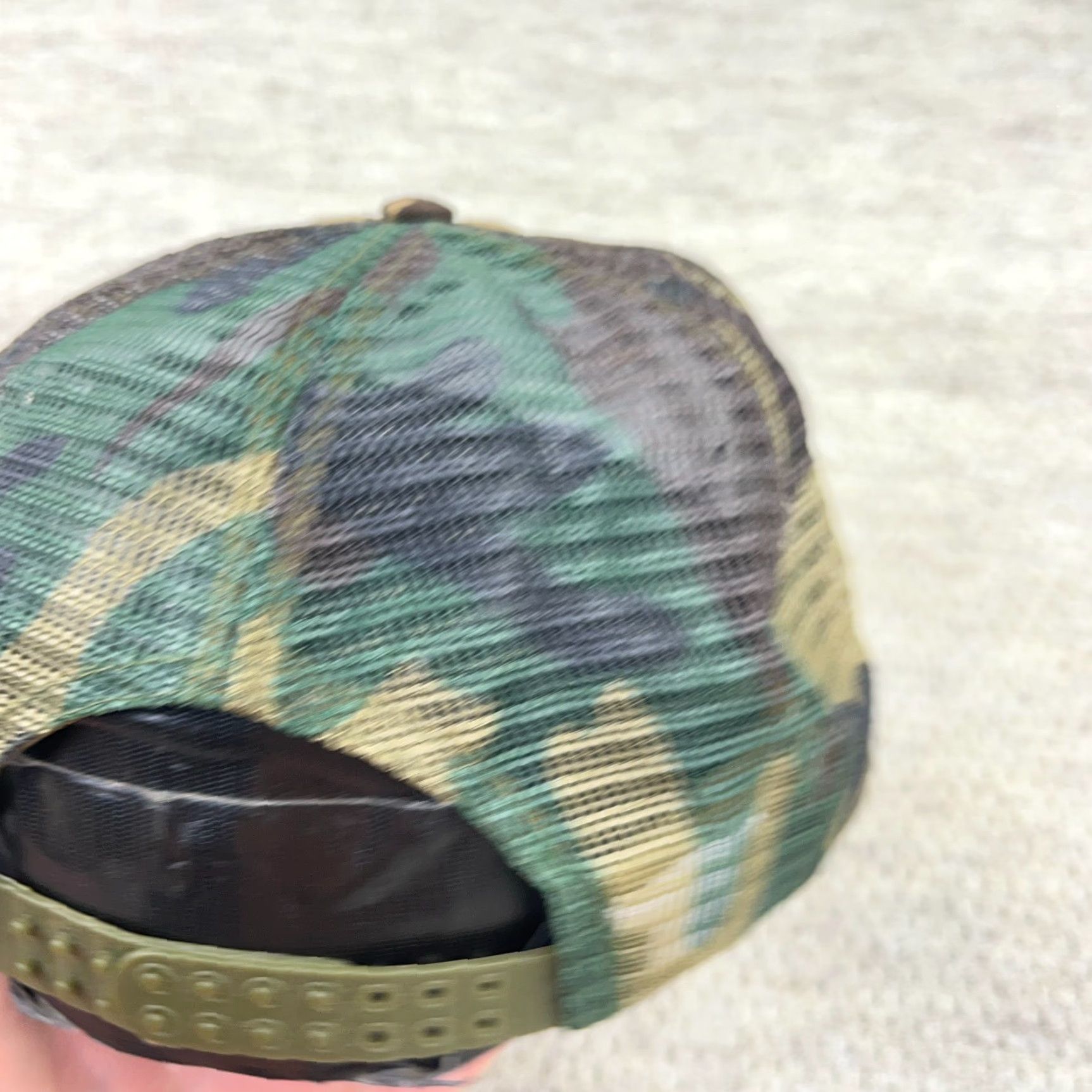 Roper Vintage San Sun Camouflage Trucker Hat Cap Adult One Size Green 90s Army Outdoor Workwear Size ONE SIZE - 5 Thumbnail