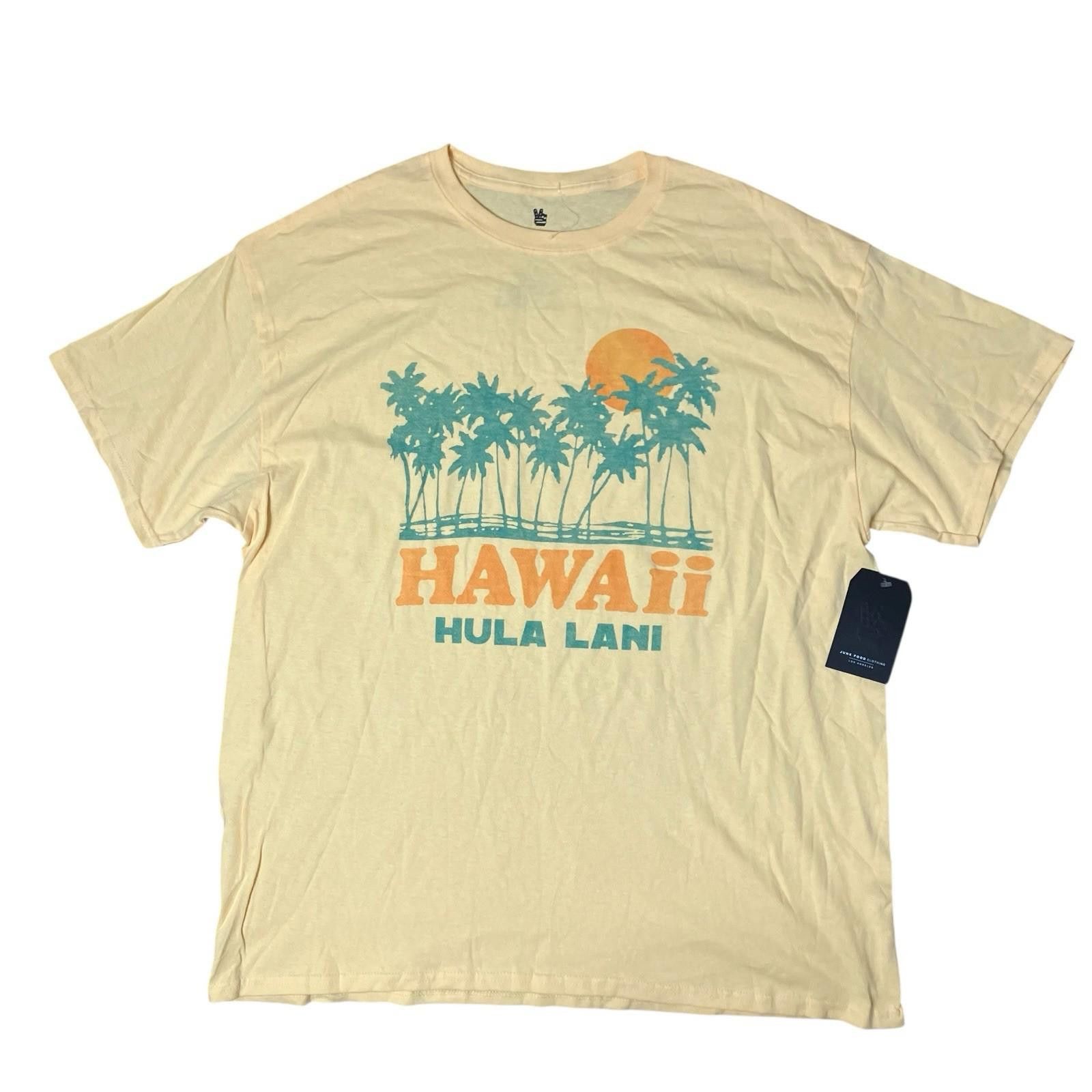 Junk Food Junk Food T-Shirt Mens L Yellow Hawaii Tropical Palm Trees Size US L / EU 52-54 / 3 - 2 Thumbnail