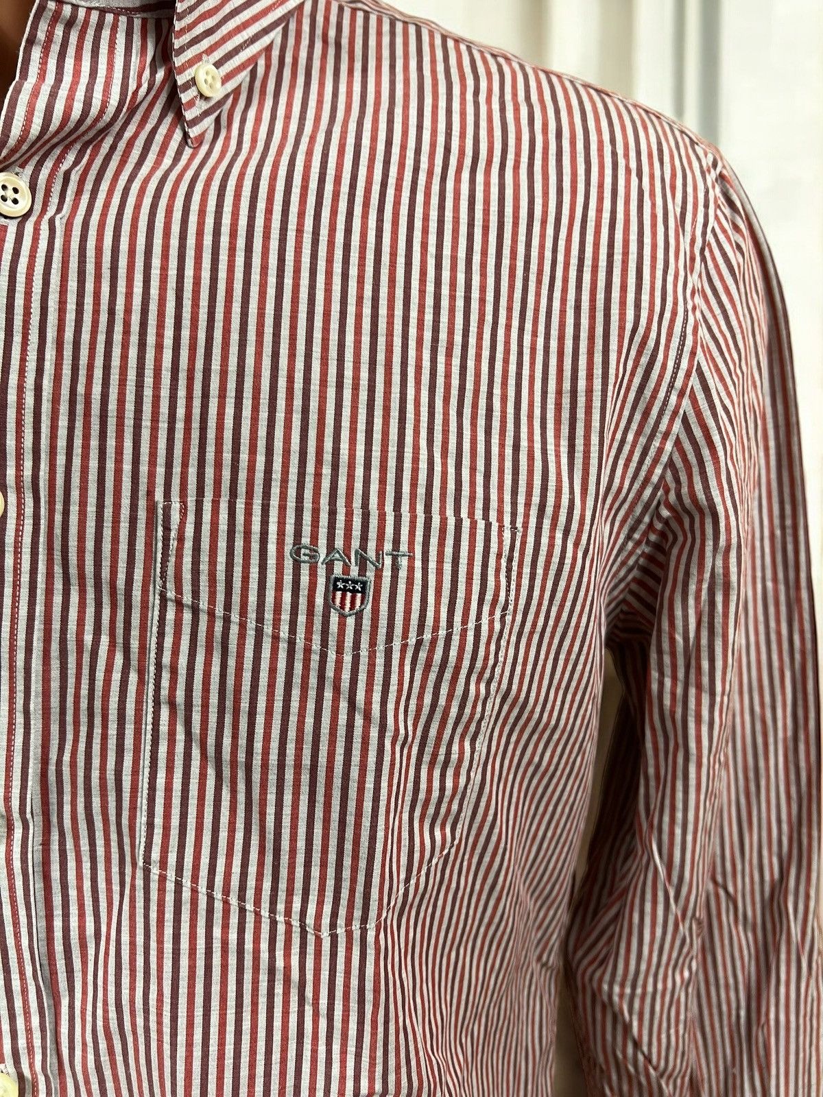 Gant GANT Heather Broadcloth Size M men’s striped shirt Size US M / EU 48-50 / 2 - 5 Thumbnail