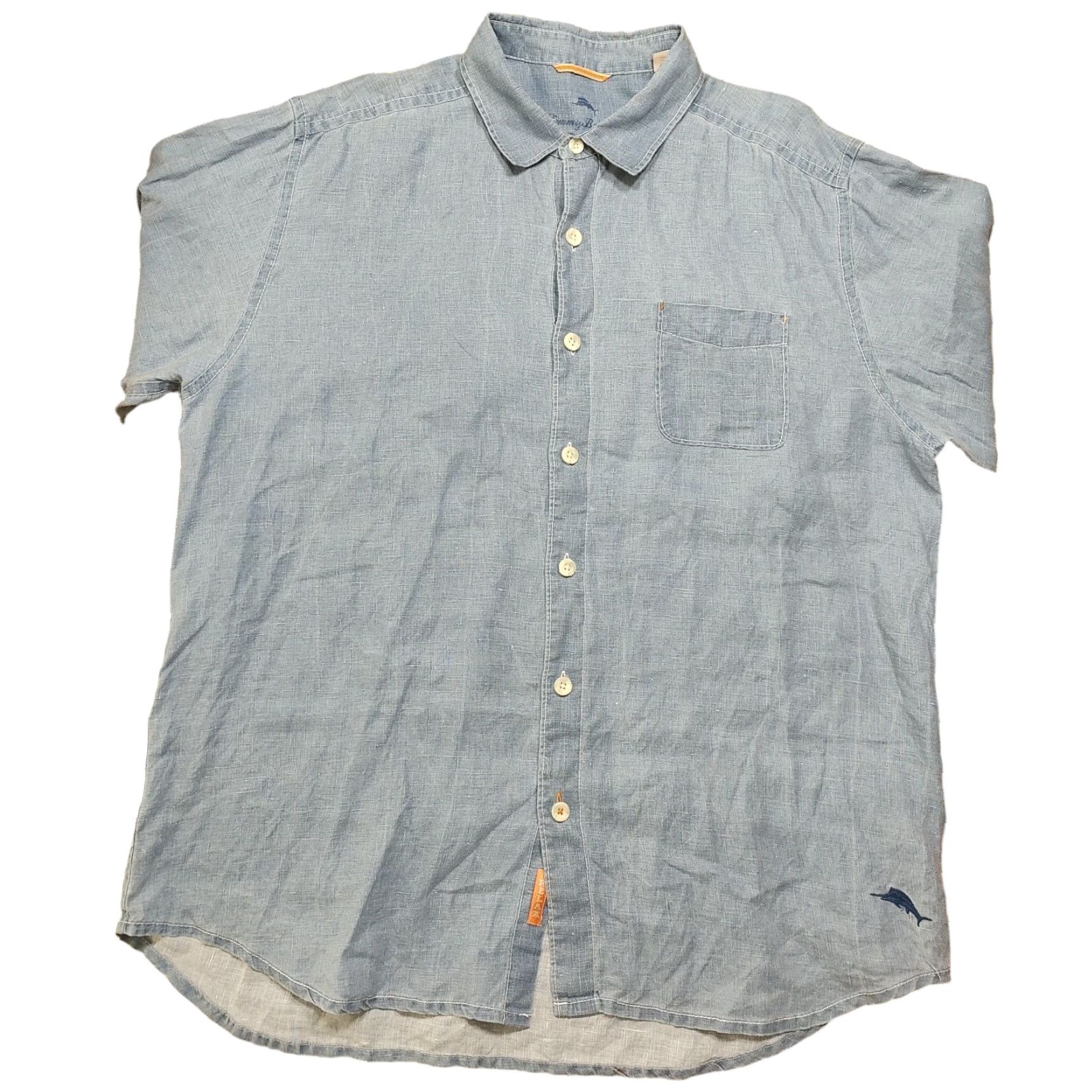 Tommy Bahama Tommy Bahama Relax Shirt Long Sleeve Blue 100% Linen Woven Mens Large Size US L / EU 52-54 / 3 - 2 Thumbnail