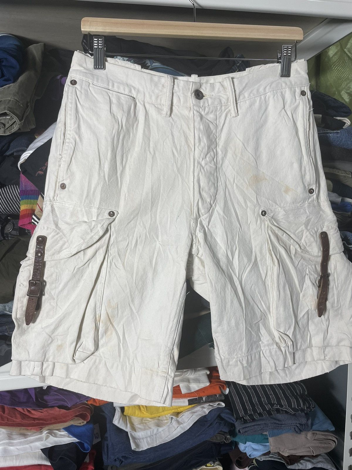 RRL Ralph Lauren Vintage Double RL Military Shorts Pants Size US 31 - 1 Thumbnail