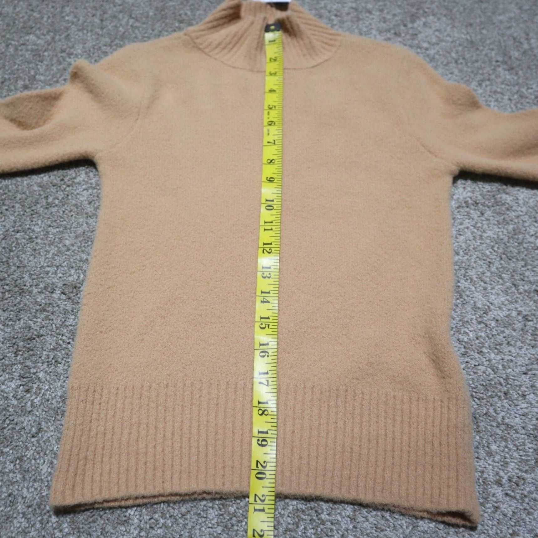 Forever 21 FOREVER 21 Sweater Womens S Orange Mock Neck Fuzzy Pullover Knit Slim Lightweight Size S / US 4 / IT 40 - 6 Thumbnail