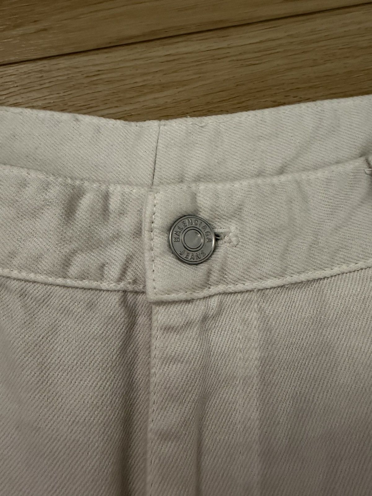 Balenciaga White Straight Fit Denim