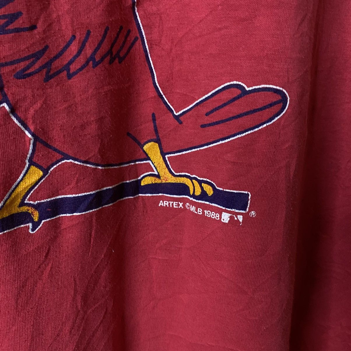 Vintage Vintage 1988 St. Louis Cardinals MLB Artex T Shirt Size US L / EU 52-54 / 3 - 3 Thumbnail