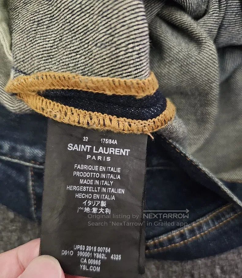 Saint Laurent Paris Saint Laurent D02 Slim Fit Jeans. Size US 32 / EU 48 - 7 Thumbnail