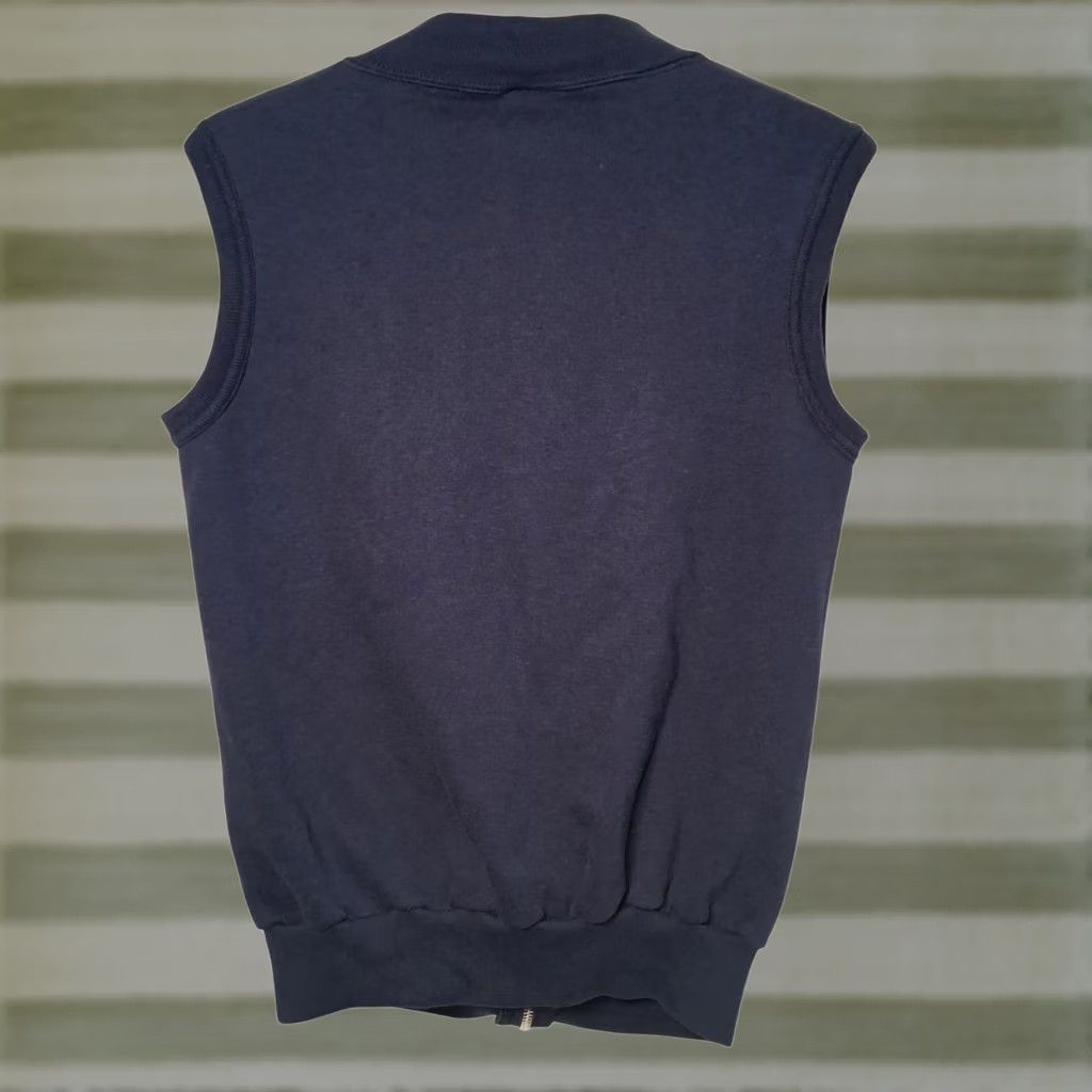 Vintage VINTAGE Unbranded Sweatshirt Vest M Blue Zip Sleeveless Mock Neck Activewear Sportswear Men Size US M / EU 48-50 / 2 - 1 Thumbnail