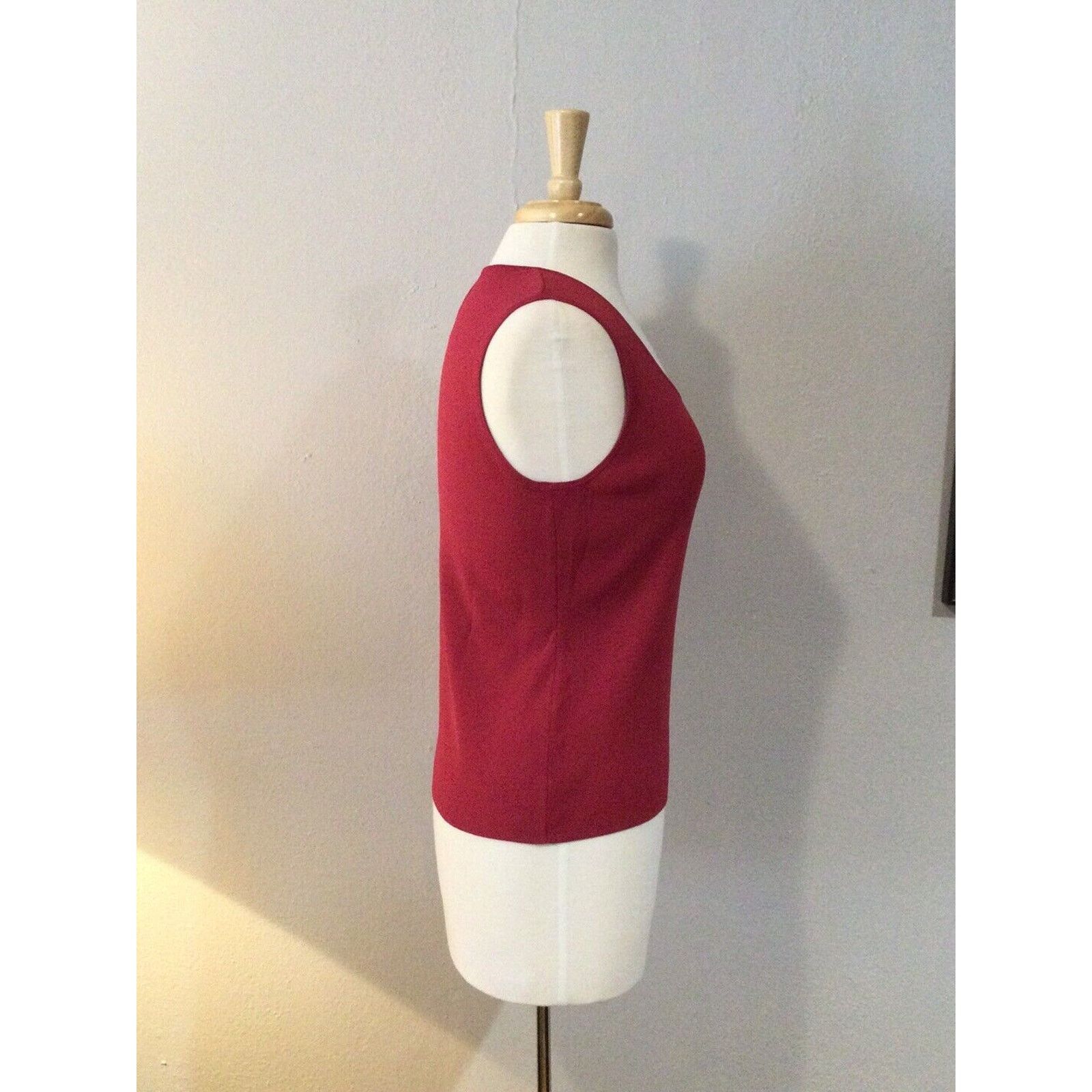 Chicos Chico's Design Red Rayon/Nylon Sleeveless Tank Top 2/L/12 Size L / US 10 / IT 46 - 4 Thumbnail