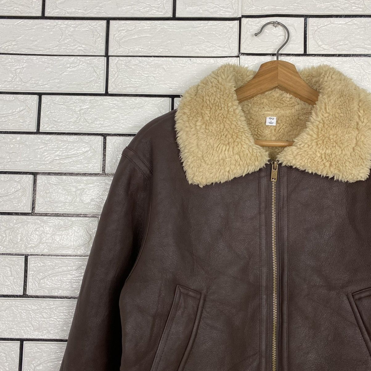 Japanese Brand 🔥VTG SOFT LEATHER JACKET SHEARLING BLANKET GU ISSEY MIYAKE Size US L / EU 52-54 / 3 - 7 Thumbnail