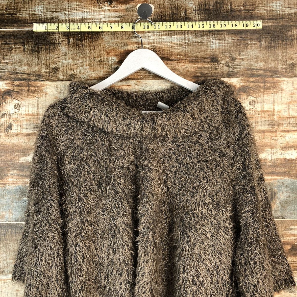 Homespun Knitwear DLL Fashion Messange Grey Mohair fur shaggy Knitwear #C077 Size M / US 6-8 / IT 42-44 - 2 Thumbnail